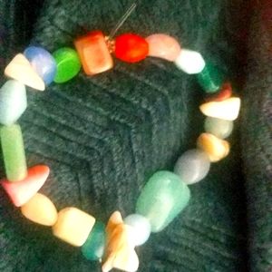 Bracelets and earrings all handmade